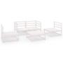 5-piece garden lounge set white solid pine wood by vidaXL, Garden sets - Ref: Foro24-3075385, Price: 229,99 €, Discount: %