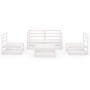 5-piece garden lounge set white solid pine wood by vidaXL, Garden sets - Ref: Foro24-3075385, Price: 229,99 €, Discount: %