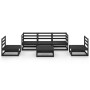 Garden furniture set 6 pieces black solid pine wood by vidaXL, Garden sets - Ref: Foro24-3075398, Price: 403,46 €, Discount: %