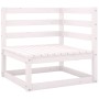 3-piece white solid pine wood garden lounge set by vidaXL, Garden sets - Ref: Foro24-3075470, Price: 142,38 €, Discount: %