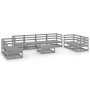 9-piece garden furniture set in solid pine wood, gray color. by vidaXL, Garden sets - Ref: Foro24-3075466, Price: 401,99 €, D...