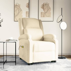 Liftable cream fabric massage chair by vidaXL, Electric massage chairs - Ref: Foro24-3110977, Price: 389,99 €, Discount: %