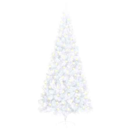 Halber künstlicher Weihnachtsbaum mit LED und weißem PVC-Träger, 240 cm von vidaXL, Weihnachtsbäume - Ref: Foro24-3077400, Pr...