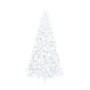 Medio árbol Navidad artificial LED y soporte PVC blanco 240 cm de vidaXL, Arboles de navidad - Ref: Foro24-3077400, Precio: 4...