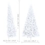 Halber künstlicher Weihnachtsbaum mit LED und weißem PVC-Träger, 240 cm von vidaXL, Weihnachtsbäume - Ref: Foro24-3077400, Pr...