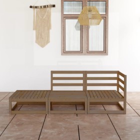 3-piece honey brown solid pine wood garden furniture. by vidaXL, Garden sets - Ref: Foro24-3075472, Price: 195,80 €, Discount: %