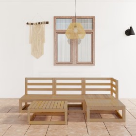 Garden furniture 5 pieces honey brown solid pine wood by vidaXL, Garden sets - Ref: Foro24-3075492, Price: 275,99 €, Discount: %