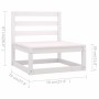 9-piece garden furniture set with white pine wood cushions by vidaXL, Garden sets - Ref: Foro24-3077315, Price: 750,15 €, Dis...