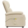 Liftable cream fabric massage chair by vidaXL, Electric massage chairs - Ref: Foro24-3110977, Price: 389,06 €, Discount: %