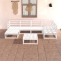 7-teiliges Garten-Lounge-Set aus weißem massivem Kiefernholz von vidaXL, Gartensets - Ref: Foro24-3075690, Preis: 332,97 €, R...