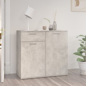 Concrete gray plywood sideboard 80x36x75 cm by vidaXL, Sideboards - Ref: Foro24-805774, Price: 86,99 €, Discount: %