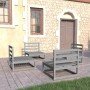 Garden furniture 4 pieces gray solid pine wood by vidaXL, Garden sets - Ref: Foro24-3075261, Price: 219,99 €, Discount: %