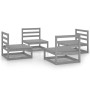 Garden furniture 4 pieces gray solid pine wood by vidaXL, Garden sets - Ref: Foro24-3075261, Price: 219,99 €, Discount: %