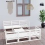 7-piece garden lounge set white solid pine wood by vidaXL, Garden sets - Ref: Foro24-3075335, Price: 322,15 €, Discount: %