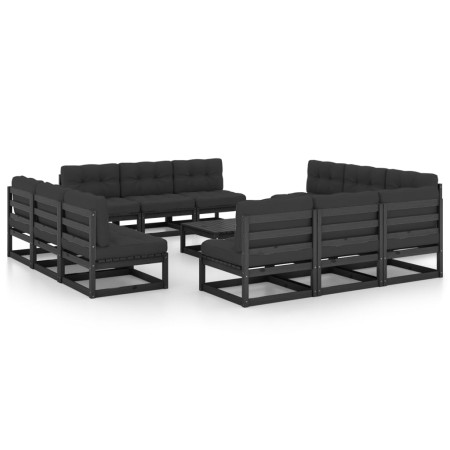 Garden furniture set 13 pieces and solid pine wood cushions by vidaXL, Garden sets - Ref: Foro24-3076333, Price: 1,00 €, Disc...