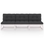 3-seater garden sofa with solid pine wood cushions by vidaXL, Outdoor sofas - Ref: Foro24-3076350, Price: 242,23 €, Discount: %