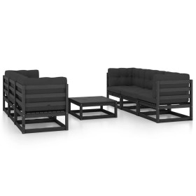 7-piece garden furniture set with solid pine wood cushions by vidaXL, Garden sets - Ref: Foro24-3076388, Price: 748,76 €, Dis...