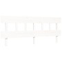 White solid wood bed frame with headboard 200x200 cm by vidaXL, Beds and slatted bases - Ref: Foro24-3193617, Price: 163,42 €...