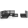 Garden furniture set 8 pieces black solid pine wood by vidaXL, Garden sets - Ref: Foro24-3075613, Price: 540,99 €, Discount: %