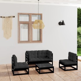 5-piece garden furniture set with solid pine wood cushions by vidaXL, Garden sets - Ref: Foro24-3076438, Price: 513,99 €, Dis...