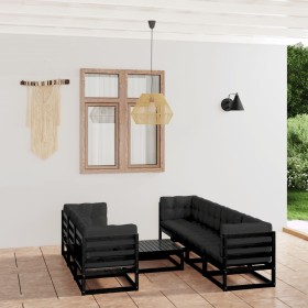 8-piece garden furniture set with solid pine wood cushions by vidaXL, Garden sets - Ref: Foro24-3076423, Price: 892,50 €, Dis...