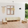 6-piece garden furniture set with solid pine wood cushions by vidaXL, Garden sets - Ref: Foro24-3076452, Price: 636,15 €, Dis...