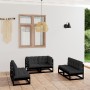 6-piece garden furniture set with solid pine wood cushions by vidaXL, Garden sets - Ref: Foro24-3076463, Price: 633,62 €, Dis...