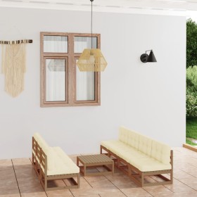 Garden furniture 8 pieces with cushions made of solid pine wood by vidaXL, Garden sets - Ref: Foro24-3076402, Price: 714,86 €...