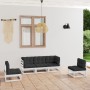 5-piece garden furniture set with solid pine wood cushions by vidaXL, Garden sets - Ref: Foro24-3076440, Price: 401,84 €, Dis...