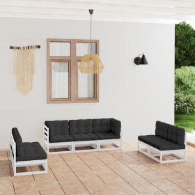 7-piece garden furniture set with solid pine wood cushions by vidaXL, Garden sets - Ref: Foro24-3076470, Price: 556,12 €, Dis...