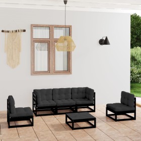 6-piece garden furniture set with solid pine wood cushions by vidaXL, Garden sets - Ref: Foro24-3076448, Price: 617,99 €, Dis...