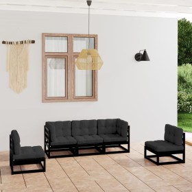 5-piece garden furniture set with solid pine wood cushions by vidaXL, Garden sets - Ref: Foro24-3076443, Price: 550,99 €, Dis...