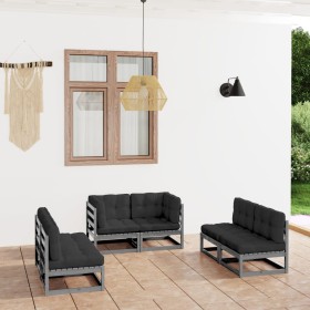 6-piece garden furniture set with solid pine wood cushions by vidaXL, Garden sets - Ref: Foro24-3076461, Price: 555,32 €, Dis...