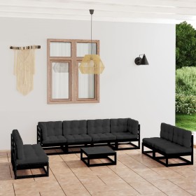 9-piece garden furniture set with solid pine wood cushions by vidaXL, Garden sets - Ref: Foro24-3076488, Price: 940,99 €, Dis...