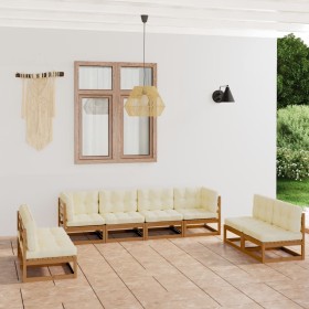 8-piece garden furniture set with solid pine wood cushions by vidaXL, Garden sets - Ref: Foro24-3076482, Price: 879,99 €, Dis...