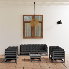 8-piece garden furniture set with solid pine wood cushions by vidaXL, Garden sets - Ref: Foro24-3076506, Price: 634,99 €, Dis...