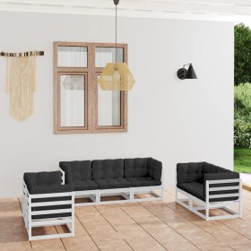 7-piece garden furniture set with solid pine wood cushions by vidaXL, Garden sets - Ref: Foro24-3076500, Price: 618,99 €, Dis...