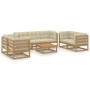 Garden furniture 8 pieces with cushions made of solid pine wood by vidaXL, Garden sets - Ref: Foro24-3076507, Price: 868,99 €...