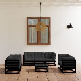 8-piece garden furniture set with solid pine wood cushions by vidaXL, Garden sets - Ref: Foro24-3076508, Price: 937,99 €, Dis...