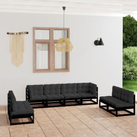 8-piece garden furniture set with solid pine wood cushions by vidaXL, Garden sets - Ref: Foro24-3076483, Price: 870,15 €, Dis...