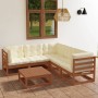 Garden furniture 6 pieces with cushions made of solid pine wood by vidaXL, Garden sets - Ref: Foro24-3076552, Price: 551,99 €...