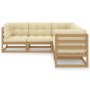 5-piece garden furniture set with solid pine wood cushions by vidaXL, Garden sets - Ref: Foro24-3076547, Price: 553,99 €, Dis...