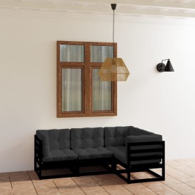 4-piece garden furniture set with solid pine wood cushions by vidaXL, Garden sets - Ref: Foro24-3076598, Price: 459,99 €, Dis...