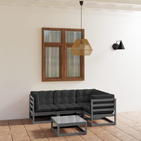 5-piece garden furniture set with solid pine wood cushions by vidaXL, Garden sets - Ref: Foro24-3076601, Price: 388,99 €, Dis...