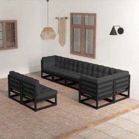 Garden furniture 8 pieces and cushions solid pine wood by vidaXL, Garden sets - Ref: Foro24-3076668, Price: 888,97 €, Discoun...