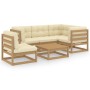 Garden furniture 6 pieces with cushions made of solid pine wood by vidaXL, Garden sets - Ref: Foro24-3076632, Price: 550,99 €...