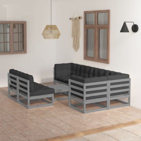 Garden furniture 8 pieces and cushions solid pine wood by vidaXL, Garden sets - Ref: Foro24-3076661, Price: 708,25 €, Discoun...