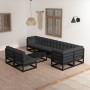 Garden furniture set 9 pieces and cushions solid pine wood by vidaXL, Garden sets - Ref: Foro24-3076673, Price: 967,29 €, Dis...