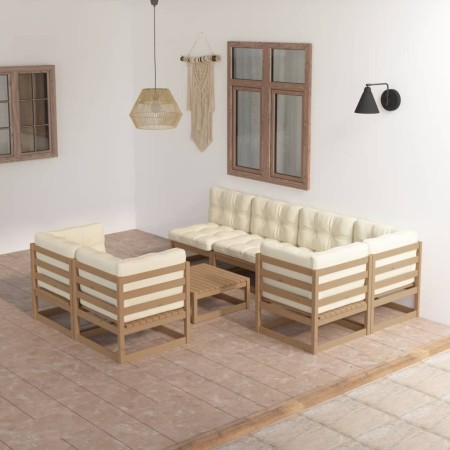 Garden furniture 8 pieces and solid pine wood cushions by vidaXL, Garden sets - Ref: Foro24-3076702, Price: 821,19 €, Discoun...