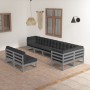 Garden furniture 8 pieces and solid pine wood cushions by vidaXL, Garden sets - Ref: Foro24-3076666, Price: 800,00 €, Discoun...